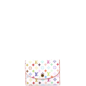 Porte-monnaie Rosalie x Takashi Murakami toile enduite monogram multicolore