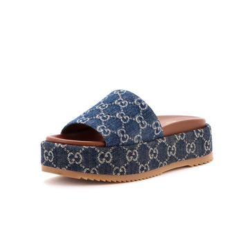 Sandales plates-forme Angelina pour femme GG denim