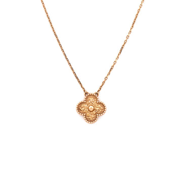 Collier pendentif Vintage Alhambra or rose 18 carats